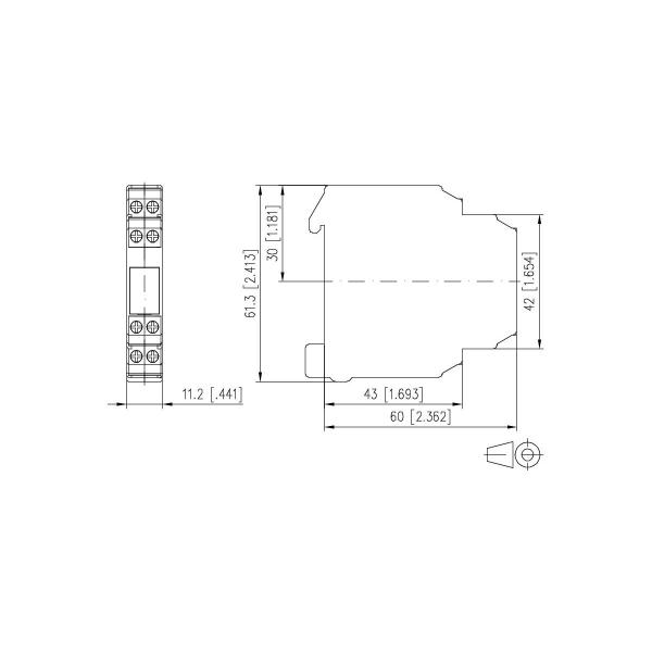 Metz Connect 11061913 Koppelbaustein KRA-M8/21-21, 2 Wechsler, 24 V AC/DC