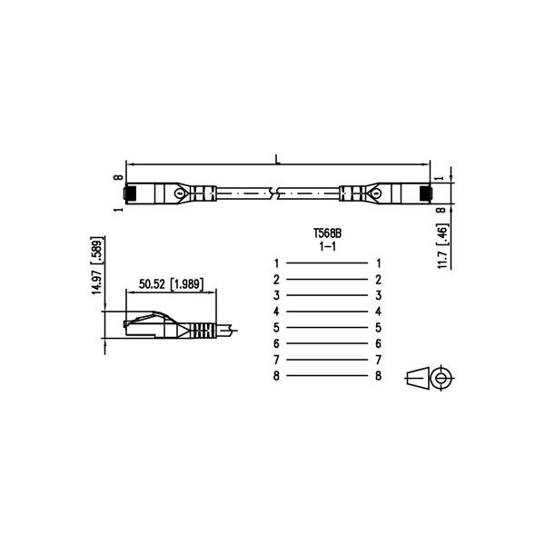 Metz Connect 130845B066-E Patchkabel Cat.6A AWG 26 20,0m, rot