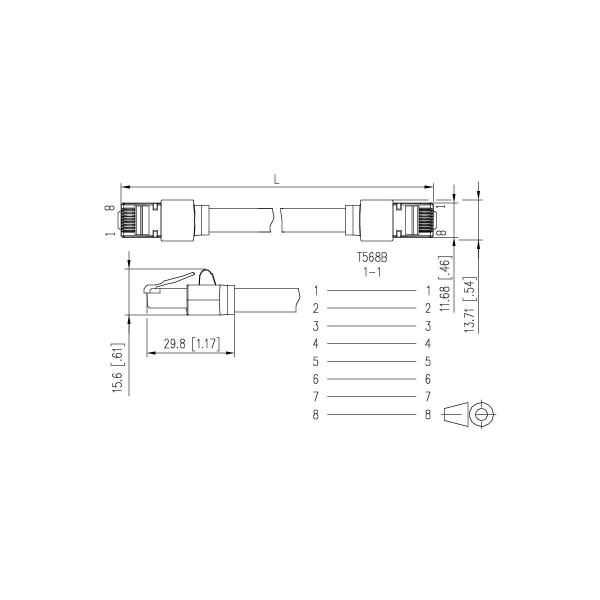 Metz Connect 13084F2000-E Patchkabel 6kV Flex500 Outdoor 2,0m, schwarz