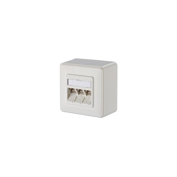 ARDEBO.de Metz Connect 130B12D30002-E Modulare Anschlussdose C6Amodul 3 Port 270°M AP, reinweiß