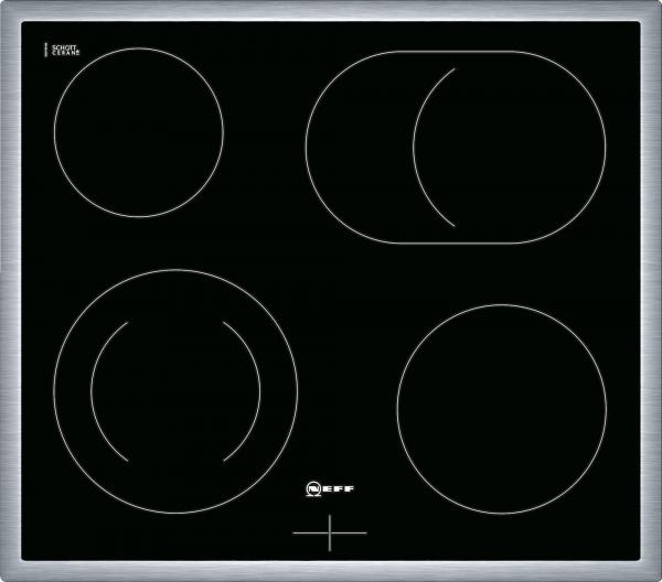 ARDEBO.de Neff M13R42N2 N50 Elektrokochfeld, 58cm breit, Glaskeramik, herdgesteuert, Edelstahl-Rahmen