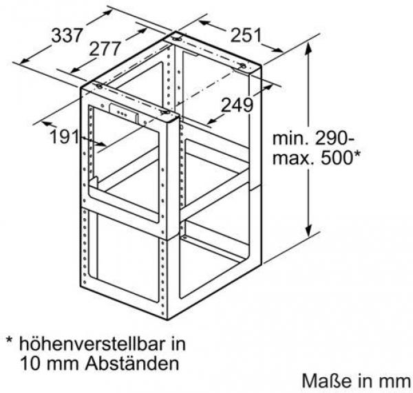 Neff Z5921N0 Montageturmverlängerung, 500 mm