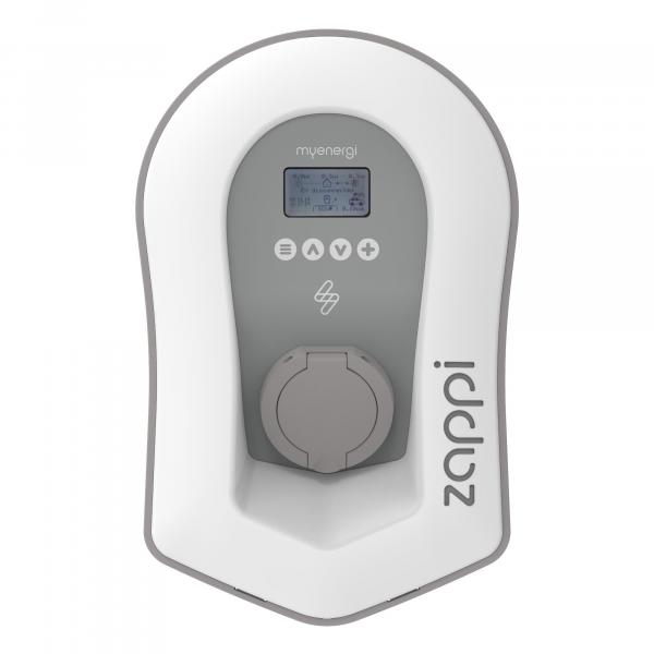 ARDEBO.de myenergi zappi222UW Wallbox mit Steckdose, ohne Ladekabel, Typ 2, 22kW, 32A, 3-phasig, weiß