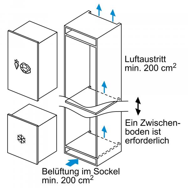 Neff GI1216DE0 N50 Einbau Gefrierschrank, Nischenhöhe: 88 cm, 97 L, Flachscharnier, LowFrost