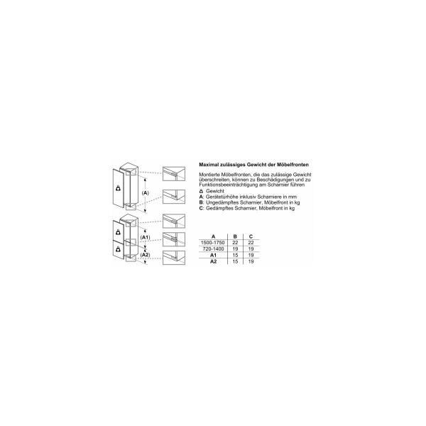Neff KI2222FE0 N50 Einbau Kühlschrank mit Gefrierfach, Nischenhöhe: 88cm, 119L, Temperaturregulierung, LED-Beleuchtung, Eco Air Flow