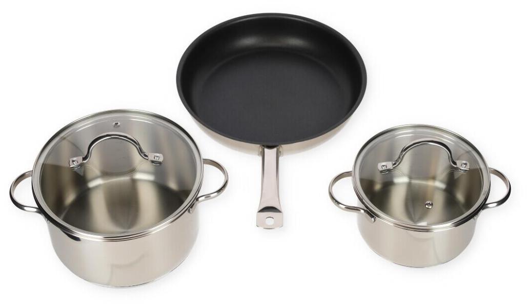 Neff Z943SE0 Topfset, 2 Töpfe, 1 Pfanne, edelstahl