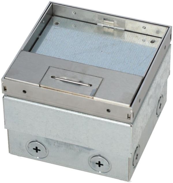 OBO Bettermann UDHOME2 GV15V Bodensteckdose, mit Bodenbelagsaussparung, 2-fach VDE, Edelstahl (7368324)