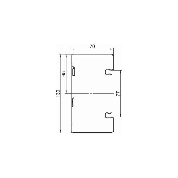 OBO Bettermann GS-S70130RW Geräteeinbaukanal, symmetrisch, 70x130x2000mm, reinweiß (6277200)