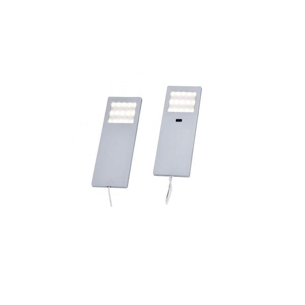 ARDEBO.de Paul Neuhaus LED-Unterbauleuchten, 2er Set, Aluminium, warmweiß, Sensorschalter, modern, 4W, 480lm (1121-95-2)