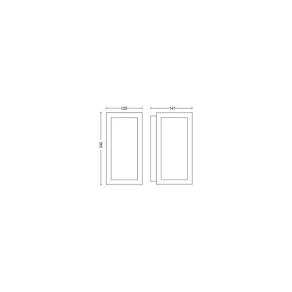 Philips Hue White & Color Ambiance Impress Outdoor LED Wandleuchte, 8W, 1180lm, 4000K, schwarz (915005730601)