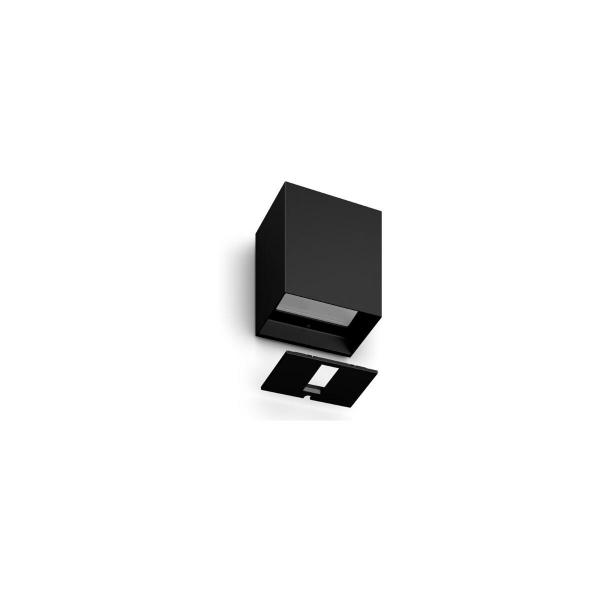 Philips Hue White & Color Ambiance Resonate Outdoor Wandleuchte, 8W, 350lm, 2700K, schwarz (929003553001)