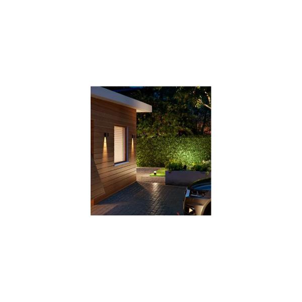 Philips Hue White & Color Ambiance Resonate Outdoor Wandleuchte, 8W, 350lm, 2700K, schwarz (929003553001)