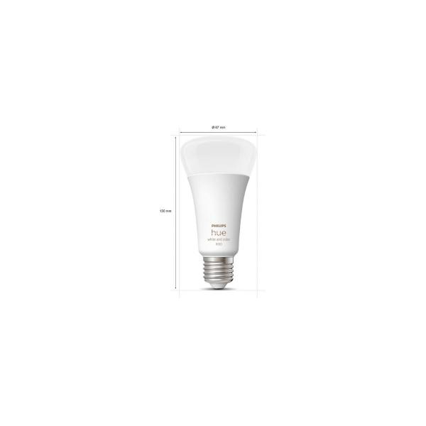 Philips Hue White & Color Ambiance Smarte LED Lampe, 15W, A67, E27, 1521lm, 4000K (929002471601)