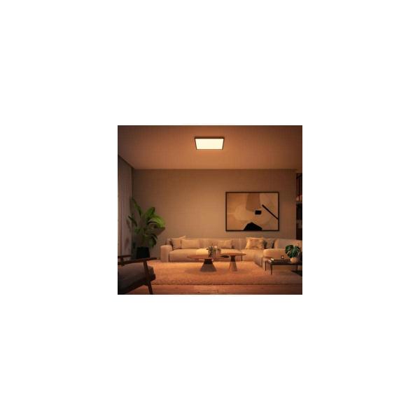 Philips Hue White Ambiance Aurelle Quadratisches LED Panel, 60x60cm, 3750lm, 4000K, Dimmschalter, schwarz (929003597601)