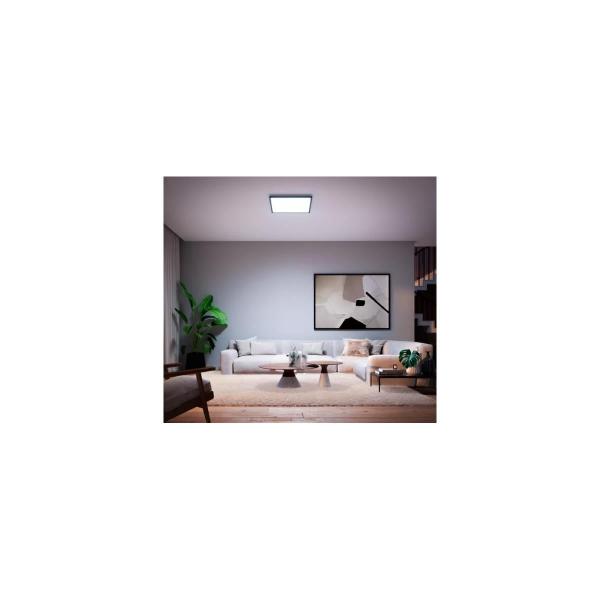 Philips Hue White Ambiance Aurelle Quadratisches LED Panel, 60x60cm, 3750lm, 4000K, Dimmschalter, schwarz (929003597601)