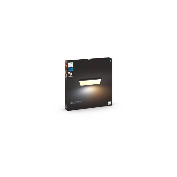 Philips Hue White Ambiance Aurelle Quadratisches LED Panel, 60x60cm, 3750lm, 4000K, Dimmschalter, schwarz (929003597601)