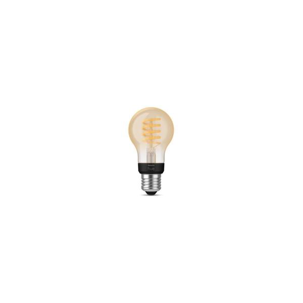 Philips Hue White Ambiance Filament Lampe, E27, 7W, A60, 550lm, 2700K (929002477501)