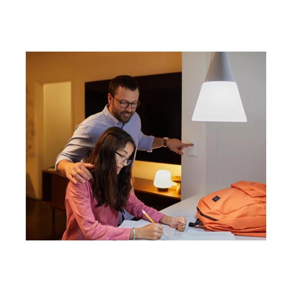 Philips Hue White Starter-Set, Lampe, 9,5W, E27, A60, 1100lm, Dimmschalter, Dreierpack, weiß (929002469204)