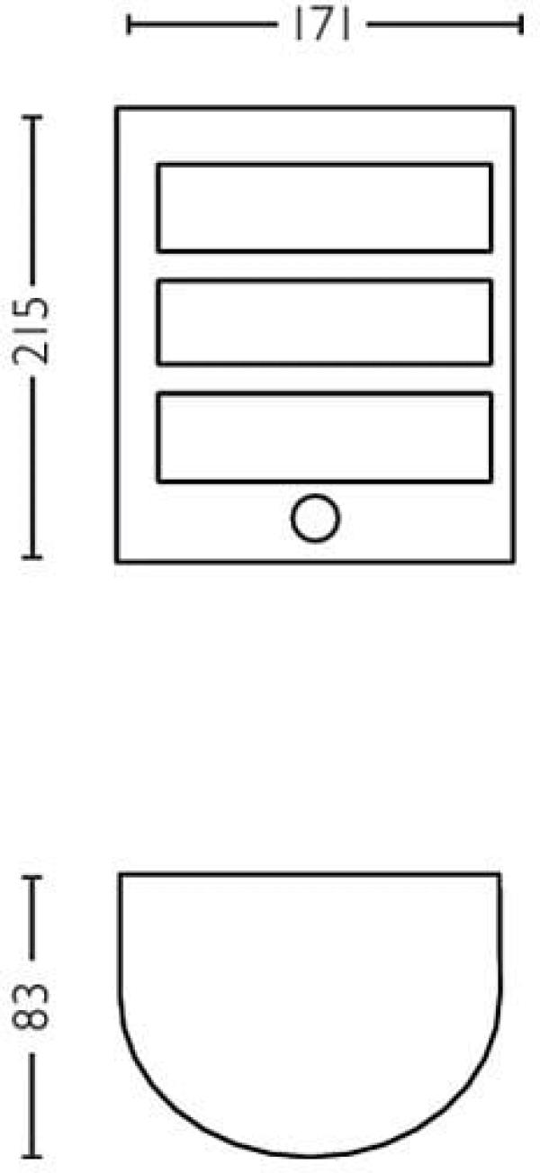 Philips Python LED Sensor-Außenleuchte, 450lm, 2700K, anthrazit (929003188001)