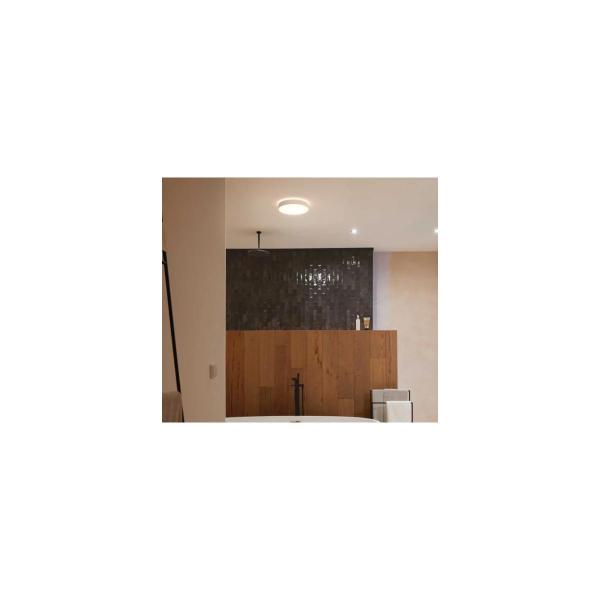 Philips Hue Devere Mittelgroße LED Deckenleuchte, Dimmschalter, 19,2W, 2450lm, 4000K, weiß (915005997601)