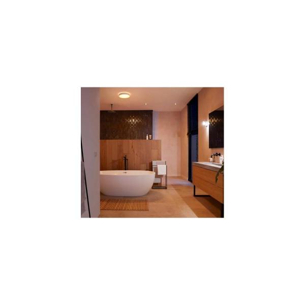 Philips Hue Devere Mittelgroße LED Deckenleuchte, Dimmschalter, 19,2W, 2450lm, 4000K, weiß (915005997601)