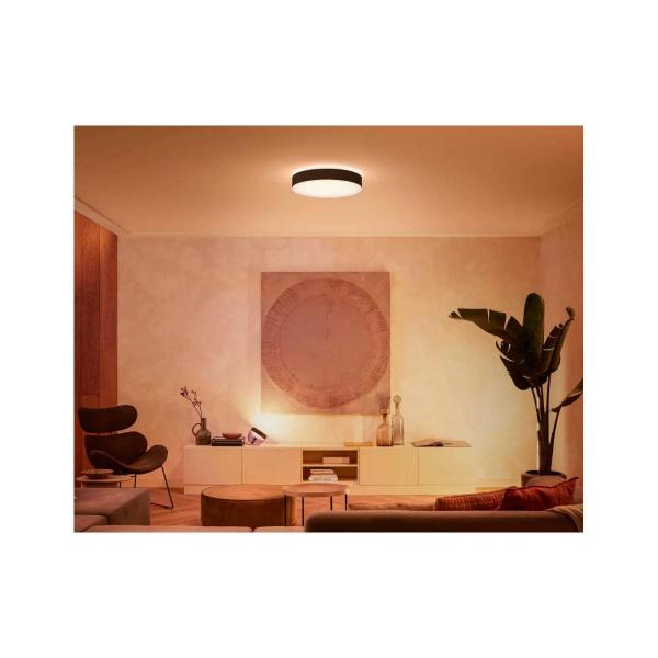 Philips Hue Enrave LED Deckenleuchte L, Dimmschalter, 33,5W, 4300lm, 4000K, schwarz (915005996901)