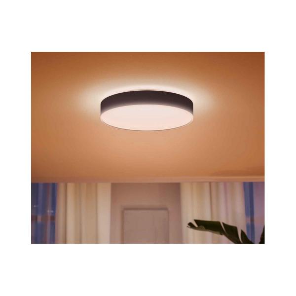 Philips Hue Enrave LED Deckenleuchte L, Dimmschalter, 33,5W, 4300lm, 4000K, schwarz (915005996901)