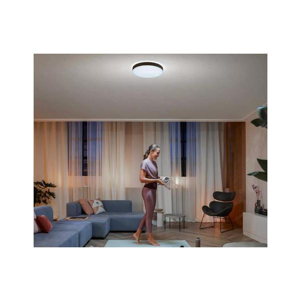 Philips Hue Enrave LED Deckenleuchte L, Dimmschalter, 33,5W, 4300lm, 4000K, schwarz (915005996901)