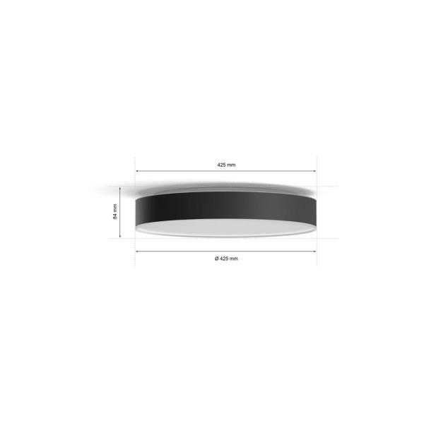 Philips Hue Enrave LED Deckenleuchte L, Dimmschalter, 33,5W, 4300lm, 4000K, schwarz (915005996901)