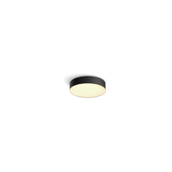 ARDEBO.de Philips Hue Enrave LED Deckenleuchte S, Dimmschalter, 9,6W, 1220lm, 4000K, schwarz (915005996501)