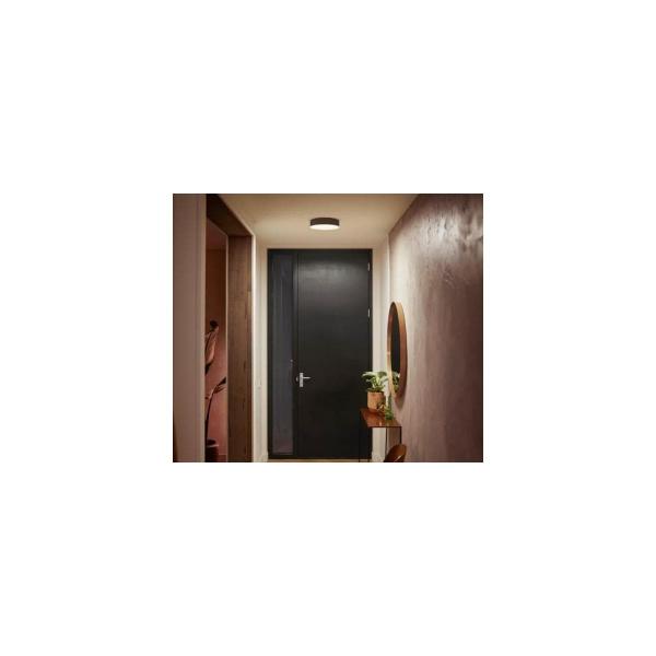 Philips Hue Enrave LED Deckenleuchte S, Dimmschalter, 9,6W, 1220lm, 4000K, schwarz (915005996501)