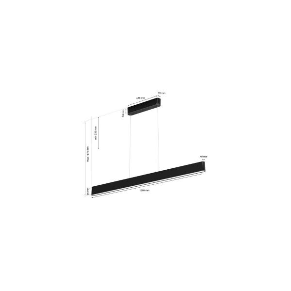 Philips Hue Ensis LED Pendelleuchte, 79W, 5500lm, 4000K, schwarz (929003052501)
