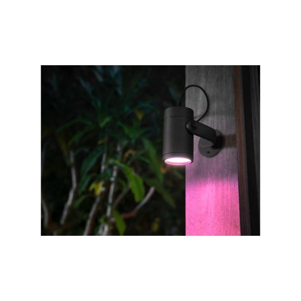 Philips Hue Lily Outdoor 3er-Pack LED Spot, Außenstrahler, 8W, 1770lm, schwarz (915005629701)
