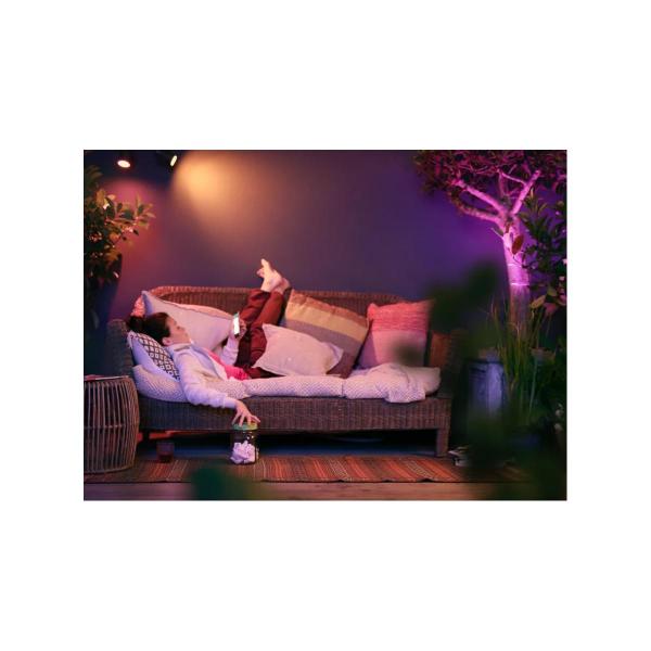 Philips Hue Lily Outdoor 3er-Pack LED Spot, Außenstrahler, 8W, 1770lm, schwarz (915005629701)