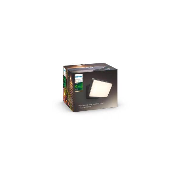 Philips Hue Welcome Outdoor LED Flutlicht, 20,5W, 2600lm, 2700K, schwarz (915005731602)
