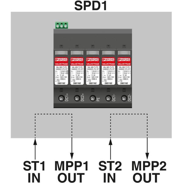 Phoenix Contact Generatoranschlusskasten - SOL-SC-1ST-0-DC-2MPPT-1000SE, 2x1 String, 1000V DC (1101176)
