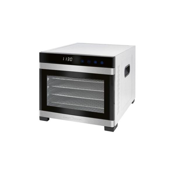 ARDEBO.de ProfiCook PC-DR 1218 Edelstahl-Dörrautomat, bis 650W, 360° Airflow Circulation, digitales Thermostat, Touch-Bedienung, Edelstahl (501218)