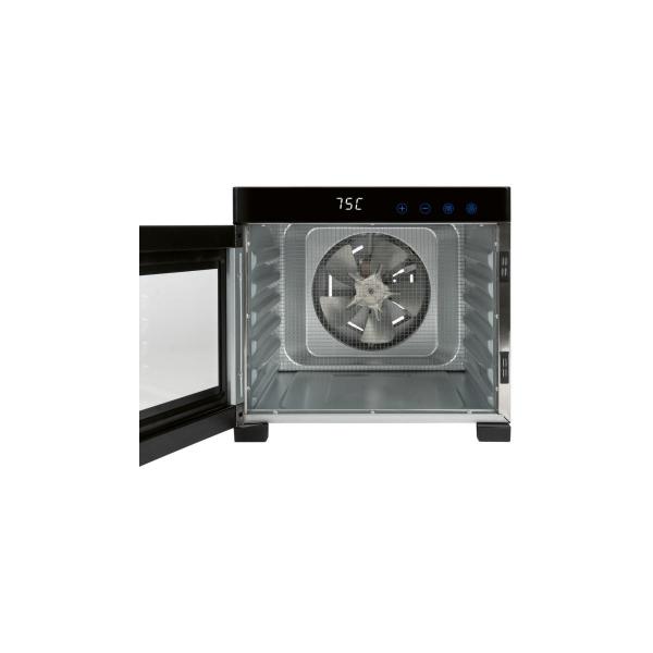 ProfiCook PC-DR 1218 Edelstahl-Dörrautomat, bis 650W, 360° Airflow Circulation, digitales Thermostat, Touch-Bedienung, Edelstahl (501218)