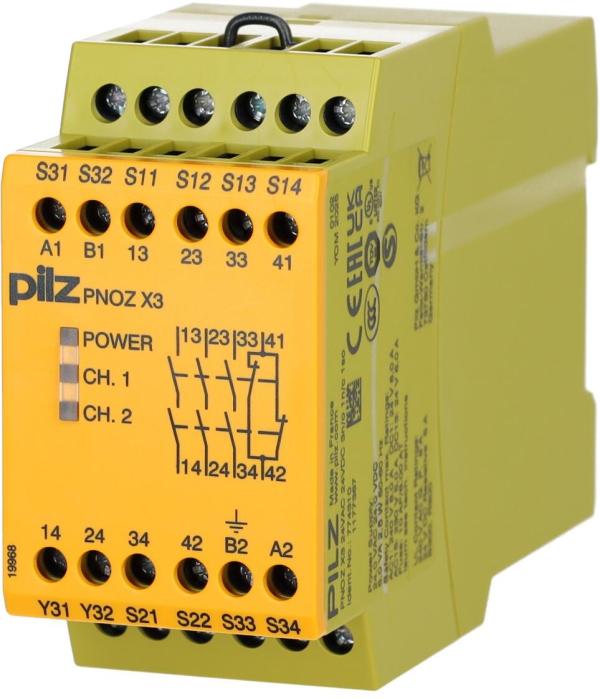 PILZ PNOZX3 24VAC 24VDC 3n/o 1n/c 1so 774310