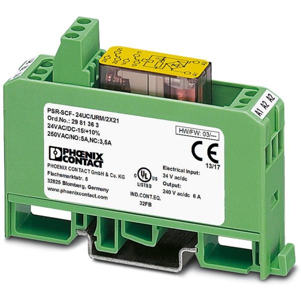ARDEBO.de Phoenix Contact Koppelrelais - PSR-SCF- 24UC/URM/2X21, 2 Wechsler (2981363)