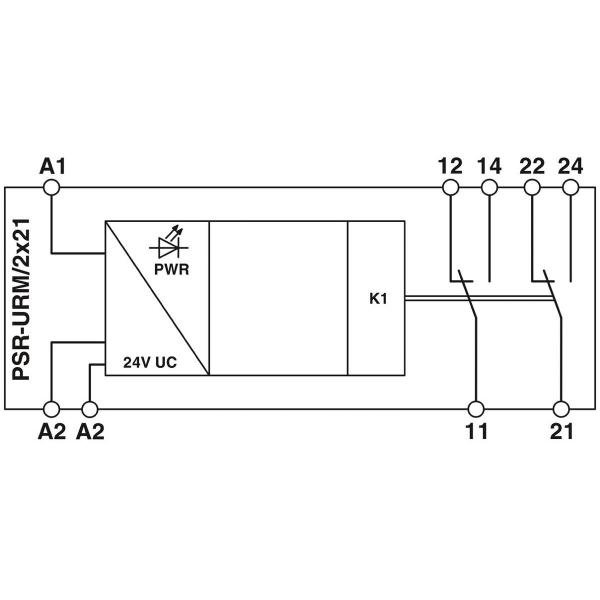Phoenix Contact Koppelrelais - PSR-SCF- 24UC/URM/2X21, 2 Wechsler (2981363)