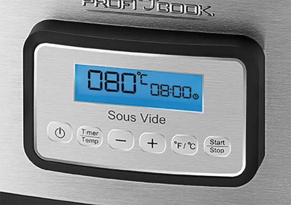ProfiCook PC-SV 1112 Sous Vide Garer, edelstahl/schwarz