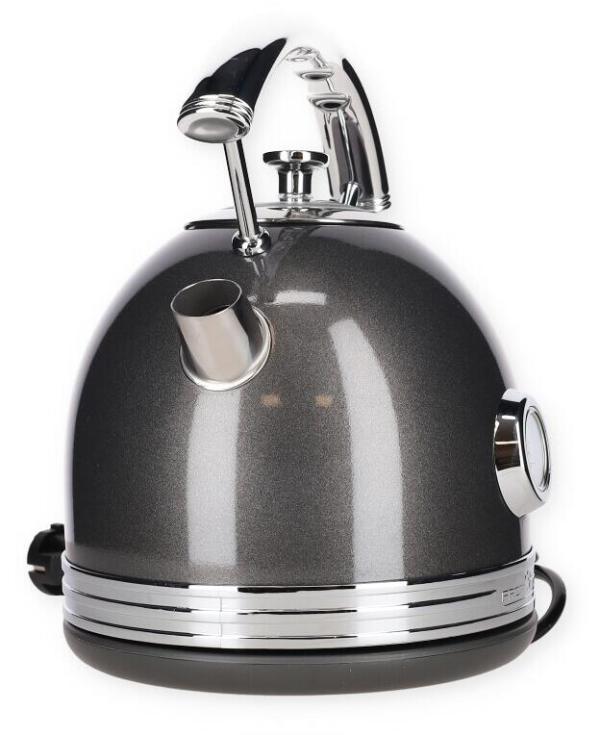 ProfiCook PC-WKS 1192 Wasserkocher Vintage, 1,7L, 1850-2200 W, Sichtfenster, anthrazit (511192)