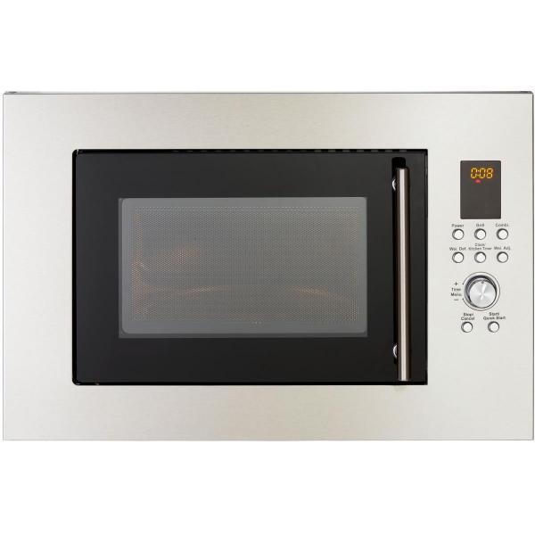 ARDEBO.de PKM MW900-23G-IN Einbau-Mikrowelle, 900 W, 23 Liter, 6 Stufen, 5 Leistungsstufen, Auftaufunktion, Endsignal, Edelstahlgriff, Drehteller, edelstahl
