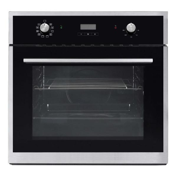ARDEBO.de PKM EBO9.4 EEK: A Einbaubackofen, 60 cm breit, 56 Liter , Vollglasinnentüre, 3 Glasschichten, Gehäusekühlung, Tropfschale, Grillrost