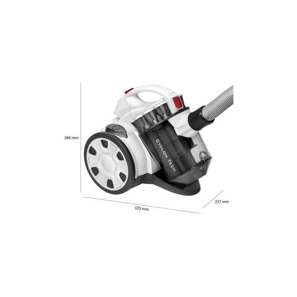 ProfiCare PC-BS 3110 Bodenstaubsauger, 700 W, beutellos, HEPA-Filter, weiß (331100)