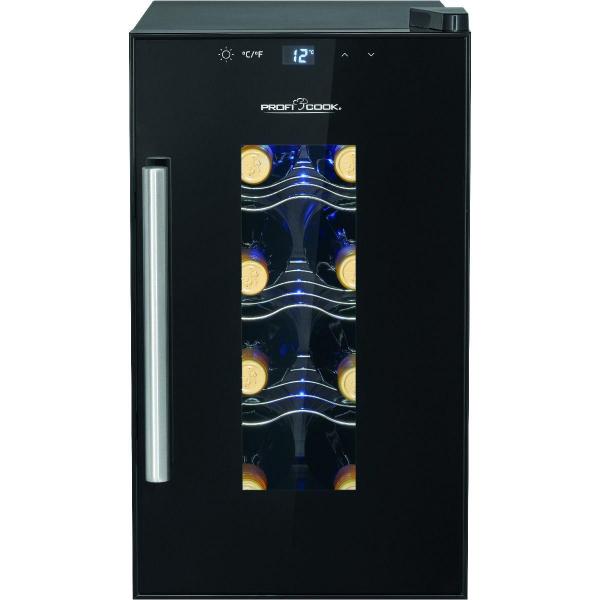 ARDEBO.de ProfiCook PC-WK 1232 Glastürkühlschrank, 23L, 26cm breit, Anti-Vibrationssystem, Thermoelektrische Kühlung, schwarz (501232)