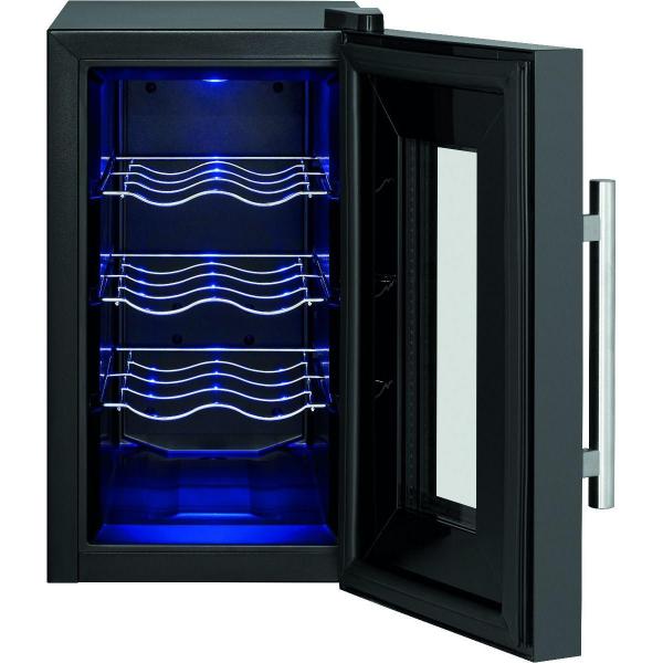 ProfiCook PC-WK 1232 Glastürkühlschrank, 23L, 26cm breit, Anti-Vibrationssystem, Thermoelektrische Kühlung, schwarz (501232)