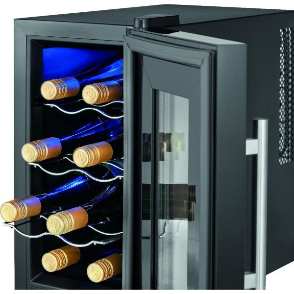 ProfiCook PC-WK 1232 Glastürkühlschrank, 23L, 26cm breit, Anti-Vibrationssystem, Thermoelektrische Kühlung, schwarz (501232)