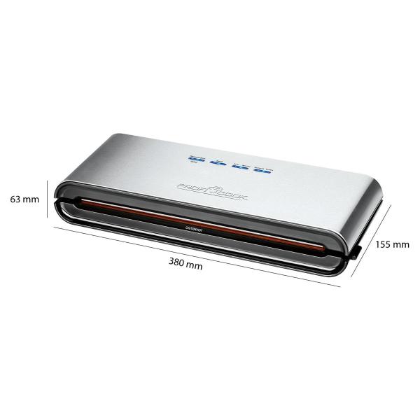 ProfiCook PC-VK 1080 Vakuumierer, 120W, 12l/Min, mikrowellengeeignet, edelstahl/schwarz (501080)